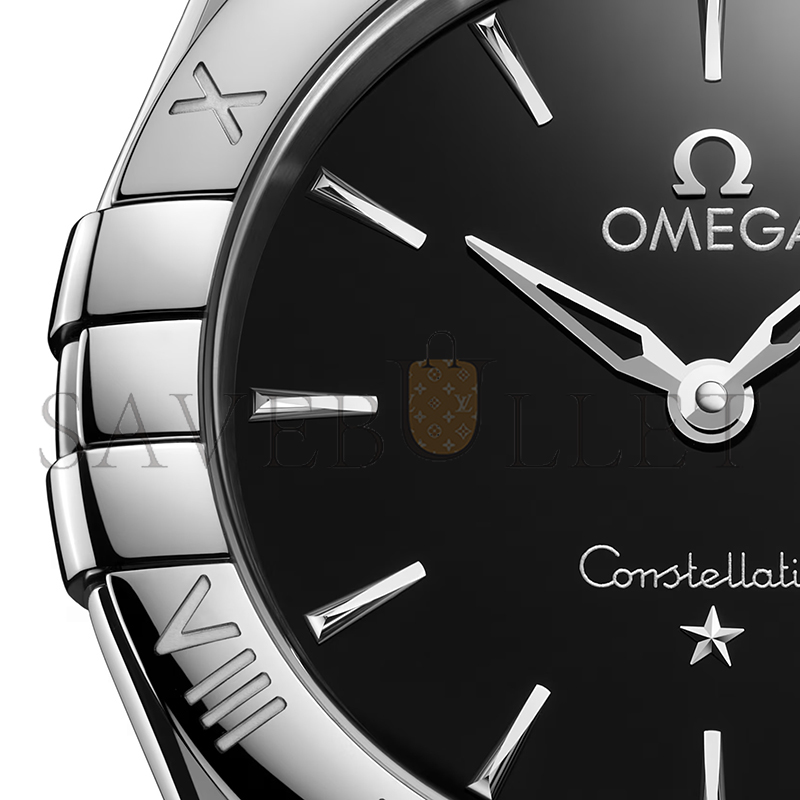0me*ga constellation 28 mm, steel on steel 131.10.28.60.01.001